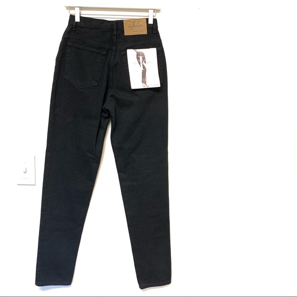 Vintage 90s Calvin Klein High Waisted Jeans Black - Picture 3 of 8